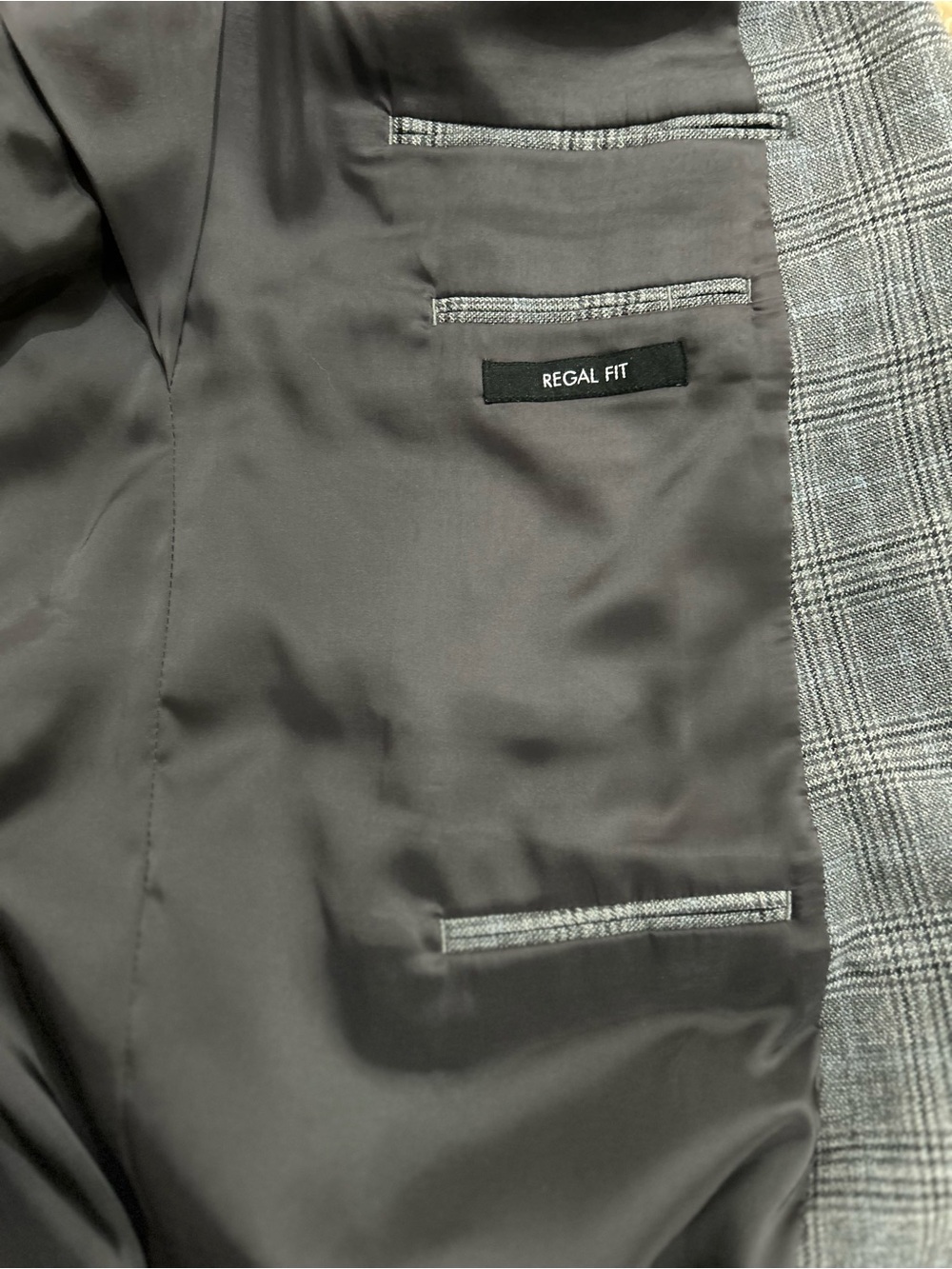 Joseph A. Bank Gray Glen Plaid 100% Wool Sport Coat - Picture 7 of 9